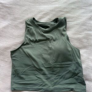 Women's Workout Green Tank Top